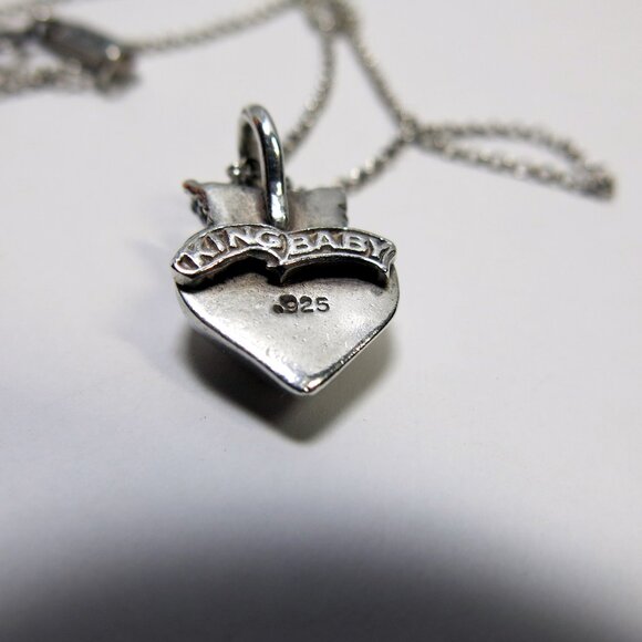 King Baby 3 Dimensional Heart Necklace ORIGINAL 'Vintage' Version, Authentic - Picture 5 of 16